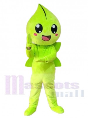 Green Peach Elf Mascot Costume Cartoon