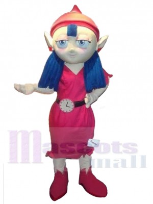 Little Red Riding Hood Elf Mascot Costume Cartoon