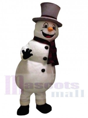 Friendly Snowman Mascot Costume Cartoon