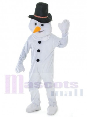 Orange Nose Snowman Mascot Costume Cartoon