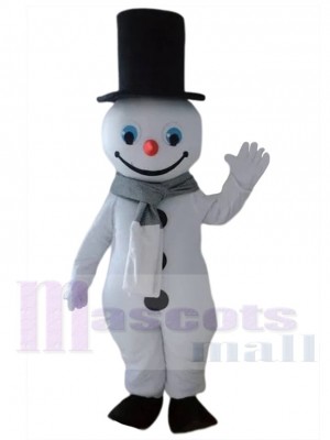 Gentleman Snowman Mascot Costume Cartoon