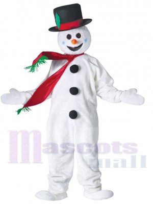 Funny Frosty Snowman Mascot Costume Cartoon