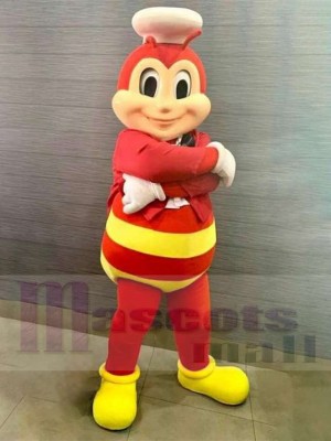 Smiling Jollibee Mascot Costume Cartoon