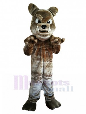 Grey British Bulldog Spark Mascot Costume Animal