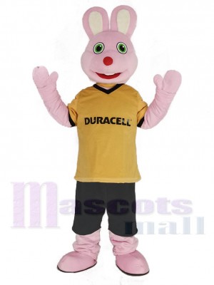 Pink Rabbit Duracell Mascot Costume Animal