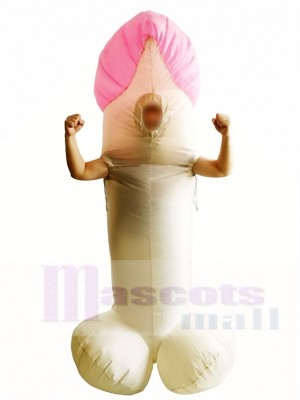 Pink Willy Cock Dick Sexy Penis Inflatable Halloween Christmas Costumes for Adults