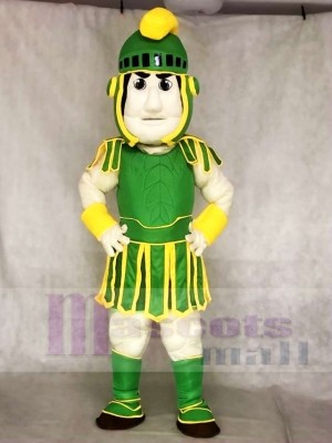 Green and Yellow Spartan Trojan Knight Sparty Mascot Costumes Fancy Carnival Cosplay