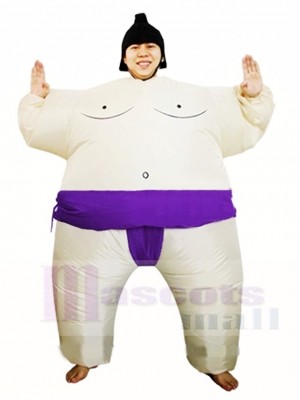 Purple Japanese Fat Man Sumo Inflatable Halloween Christmas Costumes for Adults