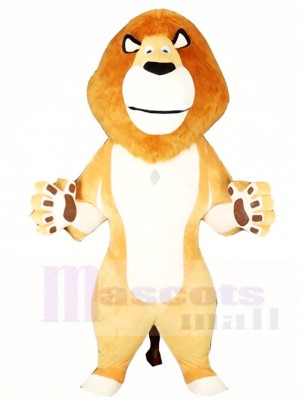 White Belly Lion Mascot Costumes Animal 