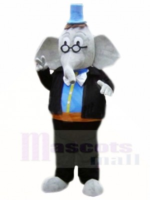 Cute Blue Hat Elephant Mascot Costumes Animal 