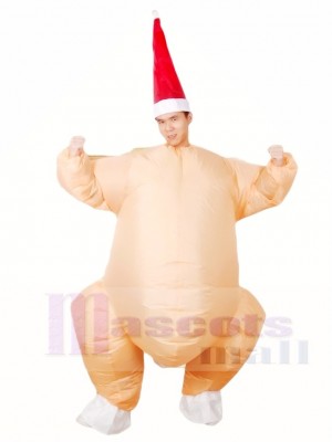 Roast Turkey Chicken Inflatable Halloween Christmas Costumes for Adults