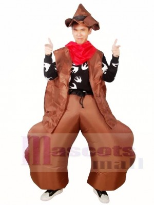 Western Cowboy Inflatable Halloween Christmas Costumes for Adults