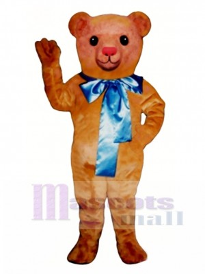 Old Fashioned Teddy Bear with Bow Mascot Costume Animal 
