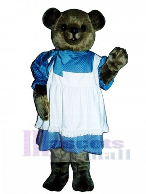 New Betsy Bear with Dress Mascot Costume Animal 