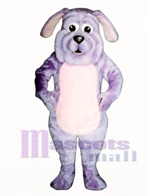 Cute Purple Pup Dog Mascot Costume Animal