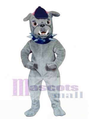 Cute Bulldog with Collar & Hat Mascot Costume Animal