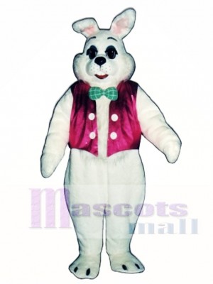 Easter Bunny Rabbit with Vest & Bowtie Mascot Costume Animal