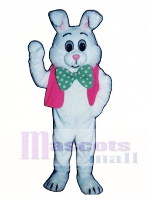 Fat Bunny Rabbit with Vest & Bowtie Mascot Costume Animal