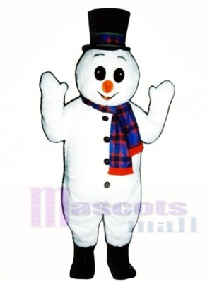 Extra Round Snowman with Hat & Scarf Christmas Mascot Costume Christmas Xmas