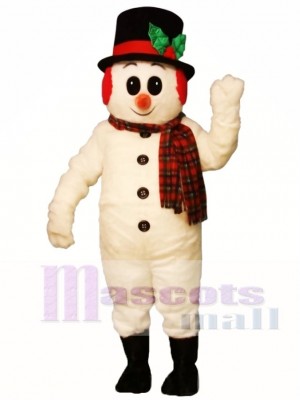 Cute Crystal Snowboy with Hat, Muffs & Scarf Mascot Costume Xmas