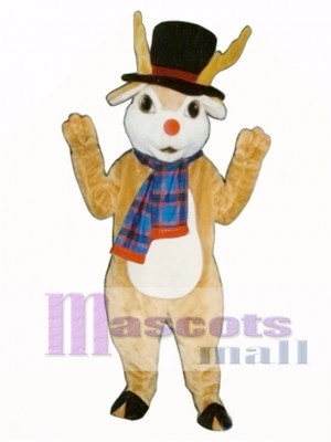Cute Danny Deer with Hat & Scarf Mascot Costume Animal