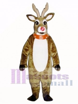 Mistletoe Deer with Lite-up Nose, Collar & Cuffs Christmas Mascot Costume Animal