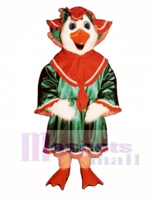 Holiday Goose with Dress & Hat Christmas Mascot Costume