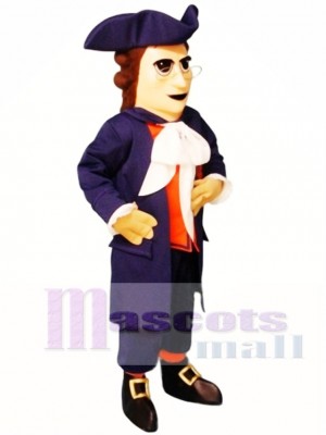 Colonial Man Mascot Costume People