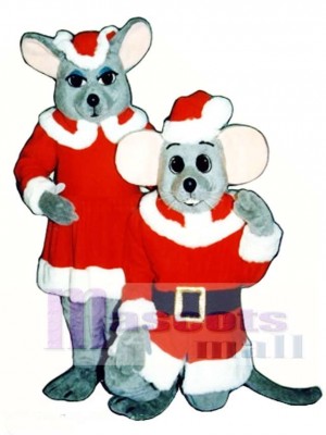 Chris Mouse (Kneeling) Christmas Mascot Costume Animal
