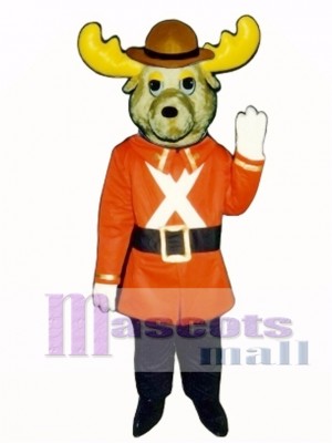 Cute Mountie Moose Mascot Costume