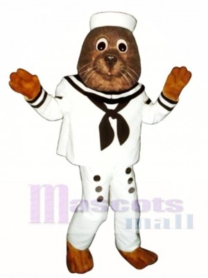 Cute Sailing Otter Mascot Costume Animal