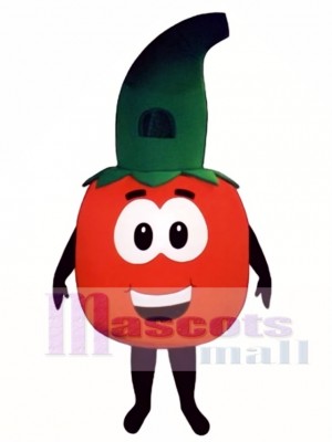 Tomato with Stem Mascot Costume Vegetable