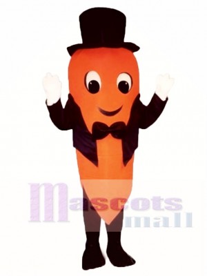 Carrot with Tailcoat & Hat Mascot Costume Vegetable