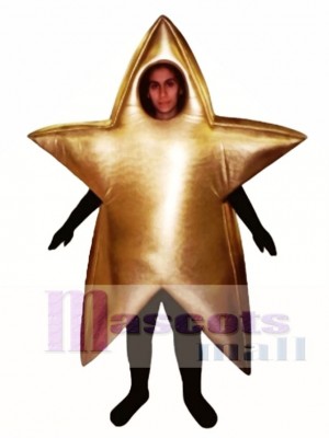 Gold Star Mascot Costume Christmas Xmas