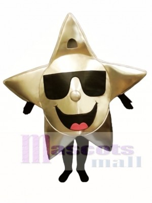 Star with Shades Mascot Costume Christmas Xmas