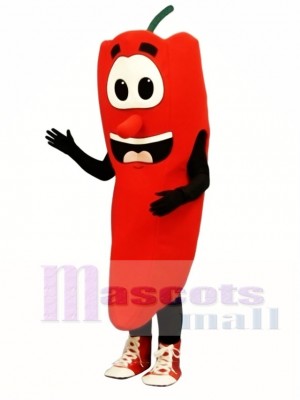 Red Hot Pepper Mascot Costume Vegetable