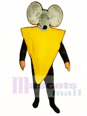 Cheese Slice with Mouse Hood Mascot Costume Animal