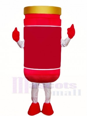 Red Tomato Sauce Ketchup Pepper Jelly Jar Mascot Costumes 