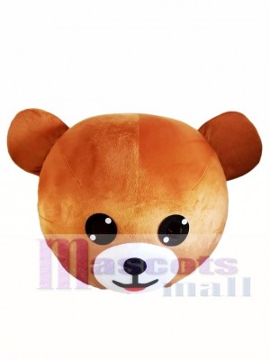 Laugh Smile Light Brown Bear Mascot HEAD ONLY Line Town Friends 