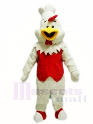 Vivid White Hen Mascot Costumes Poultry