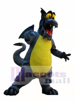 Gray Dragon with Yellow Belly Mascot Costume Dragon Mascot Costumes