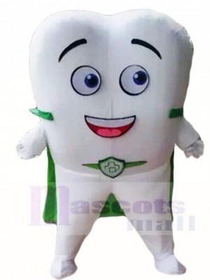 Tooth with Green Cloak for Dentist Clinic Mascot Costumes 