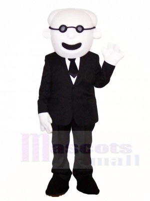 Old Man in Suit Mascot Costumes People 