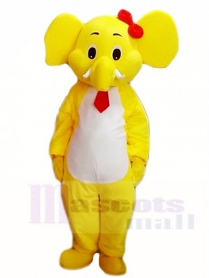 Cute Yellow Elephant Mascot Costumes Animal 