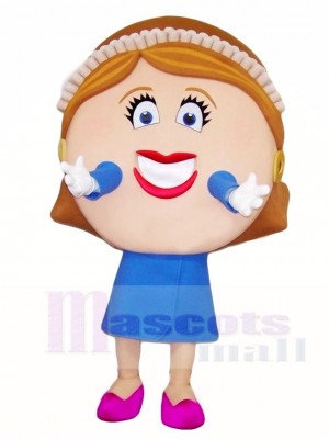 Big Face Woman Mascot Costumes 