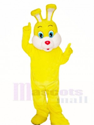 Yellow Easter Bunny Rabbit Mascot Costumes Animal 