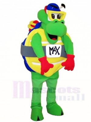 Green Sea Turtle Tortoise Mascot Costumes with Goggles Ocean