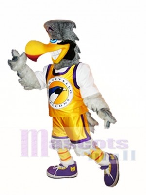 Light Gray Falcon Mascot Costume Light Grey Hawk Mascot Costumes