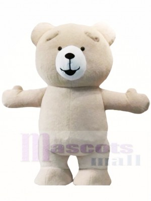 Creamy White Teddy Bear Mascot Costumes Animal
