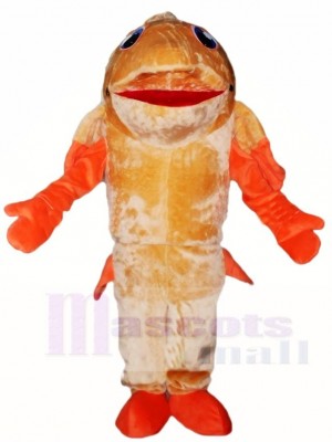 Cute Orange Fish Mascot Costumes Aquatic Ocean Aquarium